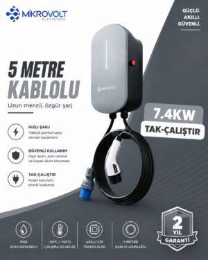 7.4KW WALLBOX-GRİ