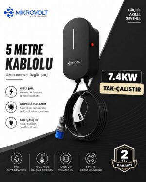 7.4KW WALLBOX-SİYAH