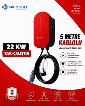 22KW WALLBOX-KIRMIZI