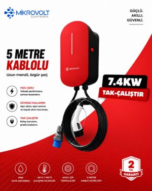 7.4KW WALLBOX-KIRMIZI